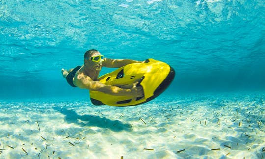 Ask about our seabob underwater scooter.  Snorkeling masks are also provided in all our bookings.