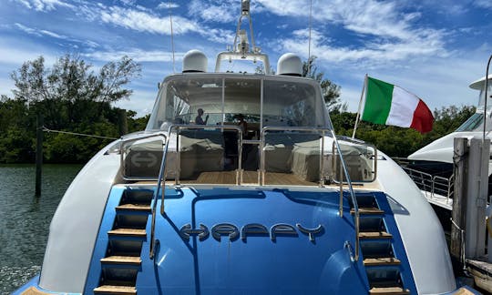 Phenomenal 80' Mangusta Luxury Yacht in Miami, Florida