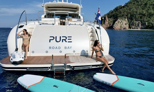 Mega Yacht Leopard Power de 90 pés em São Bartolomeu