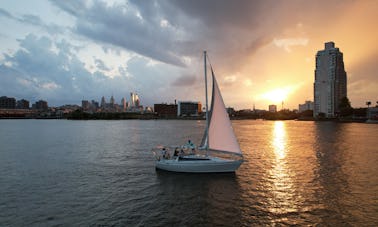 Sunset Sail - Philadelphia Waterfront with O'Day 322 Sailing Yacht