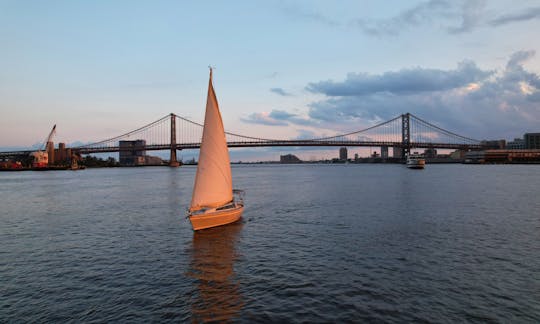 Sunset Sail - Philadelphia Waterfront with O'Day 322 Sailing Yacht