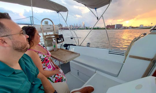 Sunset Sail - Philadelphia Waterfront with O'Day 322 Sailing Yacht