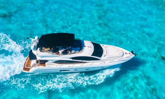 64ft Sunseeker Manhattan Power Mega Yacht for Up To 15 Pax in Cancún, Quintana Roo