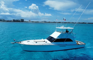 Big fish 55 ft Sportfishing Yacht for 20 guests in Cancun