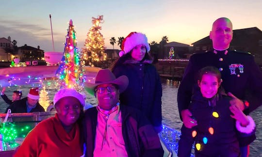 Christmas Lighted Boat Tour with 45ft Sea Ray Motor Yacht in Corpus Christi, TX