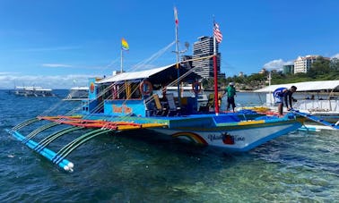 Island Hopping in Cebu, Philippines - Luxury Banca with Karaoke / TV