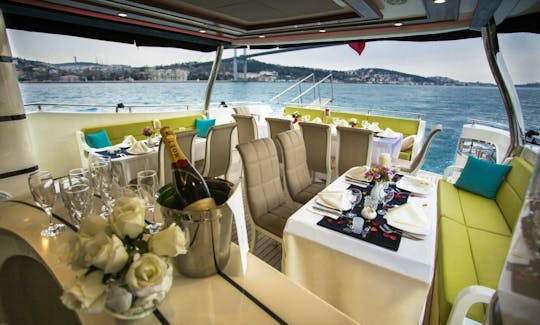 Amazing 78ft Motor Yacht for tour for special events in Istanbul/Turkey B6