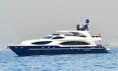 108ft Exclusive Motoryat charter in Istanbul! B11