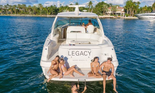 Cruise on a beautiful 51ft SeaRay Sundancer from the heart of Miami Beach