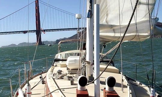 Crabbing and Sailing Outside the Golden Gate Bridge