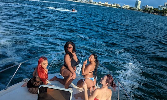 32 ft yacht only $100 per hour! Best Deal in Miami Guaranteed. No Hidden fees!