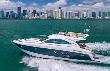 ☀️ 49' Benetau Fly Bridge Luxury Motor Yacht in South Beach, Florida