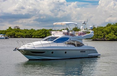 45ft Azimut Flybridge Motor Yacht Rental in North Miami Beach, Florida