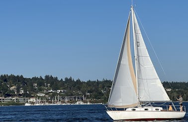 Sailing on the Columbia River aboard 27' Cape Dory Sailing Vessel