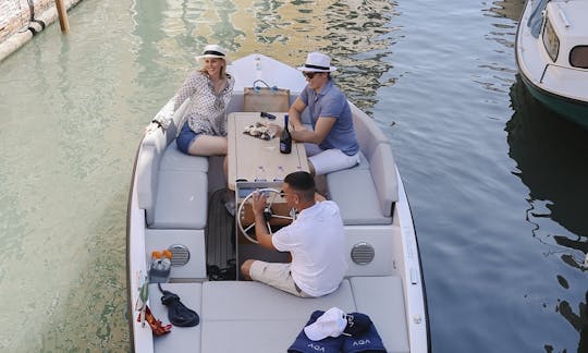 Venice Hidden Canals on electric boat