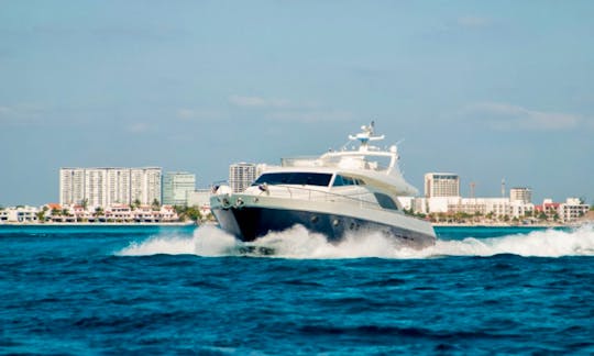 72ft Ferreti Luxury Power Mega Yacht Charter in Cancún, Quintana Roo