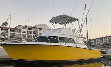 Adorável carta de pesca esportiva Bertram 34 em Puerto Vallarta, Jalisco