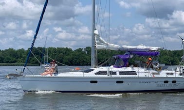 The Captain of this Sailboat, invites you to take a charter on Chesapeake Bay.