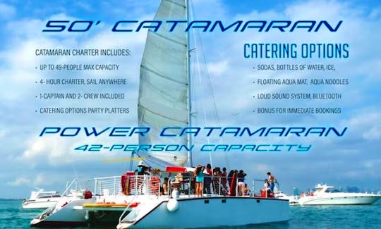 50' - Large Party Catamaran • Free BBQ • BYOB
