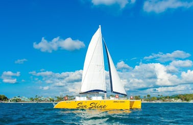 Cruising in the Capital of Casual Negril with 75ft Sailing Catamaran!