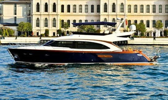 66ft Power Mega Yacht Charter for 25 people in Istanbul, Turkey! B15