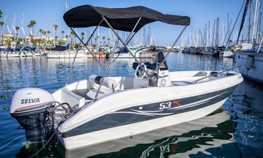 Trimarchi 53 Deck Boat Without License fro Rent in Benalmádena, Spain
