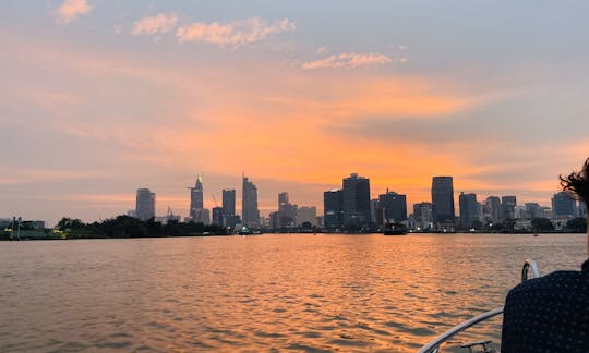 Romantic Sunset Cocktail at the Deck in Ho Chi Minh City, Vietnam