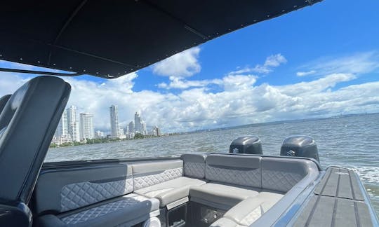 Go private 42-foot Firpol for all-day fun in Cartagena!