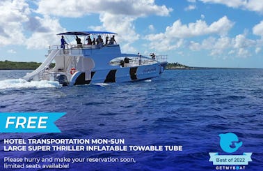 All Included DOLLY🎉Best 2021-2022 Awards Private Catamaran Coast of Punta Cana!