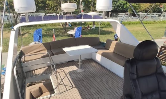 Book the amazing 63ft ELF Motor Yacht for 12 people P32!