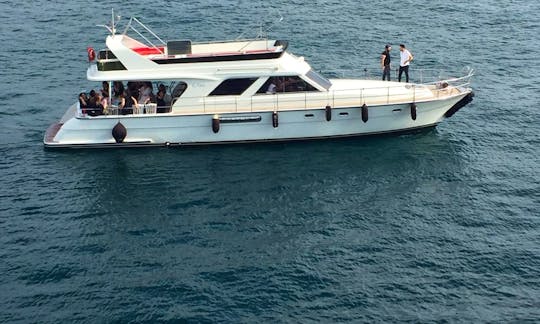 56ft Spacious Power Mega Yacht for 12 person in İstanbul, Turkey! B36