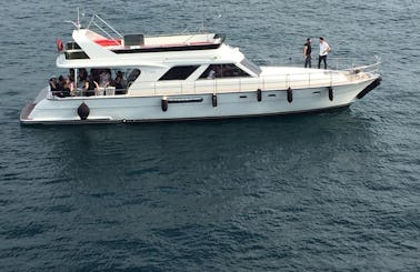 56ft Spacious Power Mega Yacht for 12 person in İstanbul, Turkey! B36
