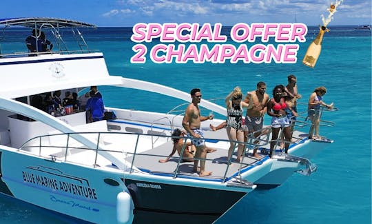 4 horas 🎊 Fiesta de cumpleaños y despedida de soltera en barco privado de lujo 🛥️🏝️🍾 en Punta Cana