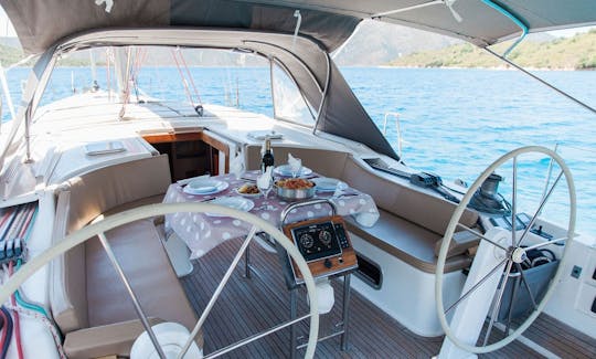 Weekly Trips on Hanse 540 Sailing Yacht in Skiathos, Greece