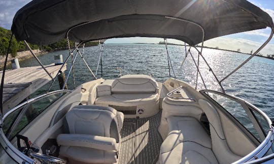 Indulge in a Luxurious Private Getaway to Rose Island on a 30ft Monterey Boat!