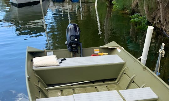 Reserve our brand new 14' Crestliner with Seadek on all seats.
