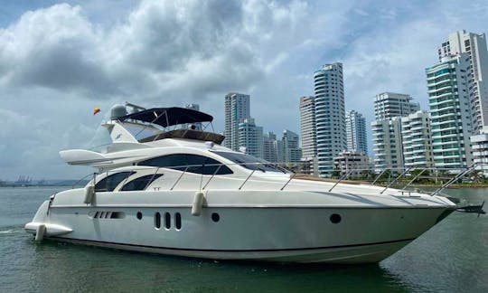 𝐋𝐮𝐱𝐮𝐫𝐲 Yacht Azimut 55FT  in Cartagena de Indias for island hopping
