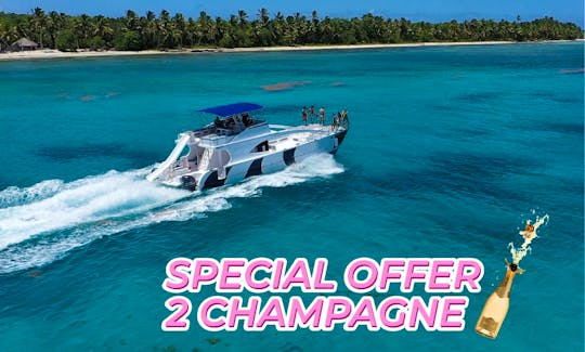 🛥🔥VIP LUXURY PRIVATE Catamaran for large groups party in Punta Cana🛥️💃🏾🎉🎶🍻
