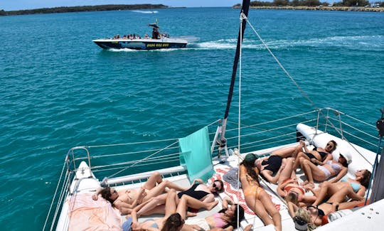 Professionally Skippered Boat Hire on Resort Style Sailing Catamaran (max 30 guests) in Main Beach, Queensland