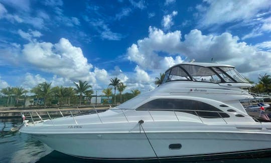 Rent 58' Sea Ray Yacht Sedan Bridge. Visit El Cielo Cozumel. All Inclusive