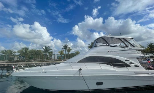 Rent 58' Sea Ray Yacht Sedan Bridge. Visit El Cielo Cozumel. All Inclusive