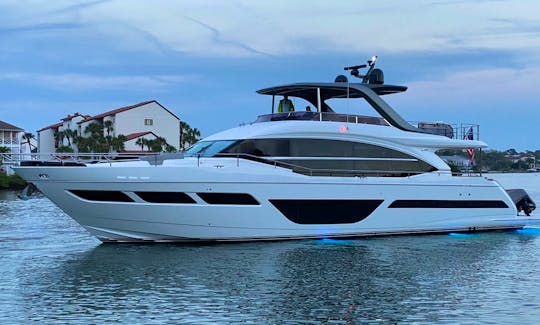 ''Aloan at Last'' Princess 72 Flybridge Power Mega Yacht Rental in Sarasota, Florida