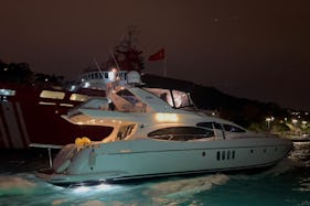 Azimut 68+ Motor Yacht Charter Bosphorus Tours By Tuana Yacht Charter