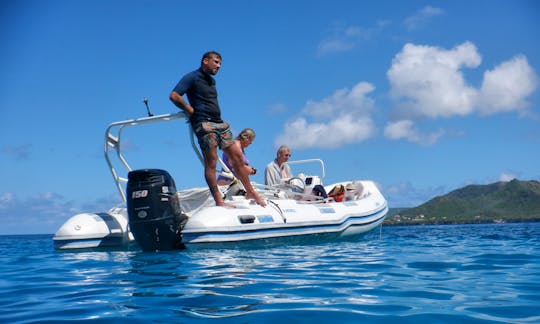 20 feet Caribe power rib boat in Jan Thiel, Curaçao