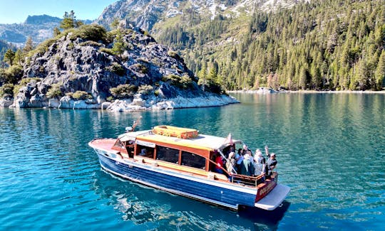 40' Chris Craft Venetian Water Taxi Rental In South Lake Tahoe - Up to 20 Guests