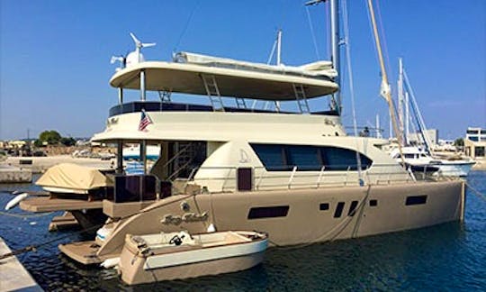 67ft Custom Luxurious Catamaran Rental in Rodos
