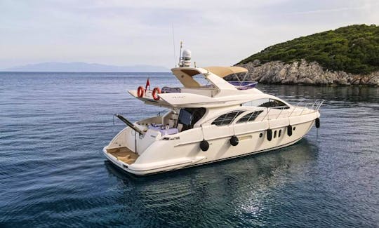 Azimuth 55 Sf Bodrum Power Mega Yacht Rental in Muğla, Turkey