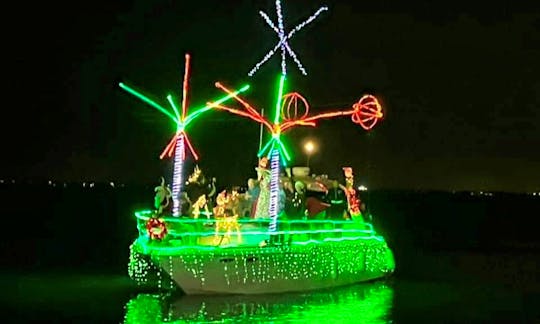 Christmas Lighted Boat Tour with 45ft Sea Ray Motor Yacht in Corpus Christi, TX 
