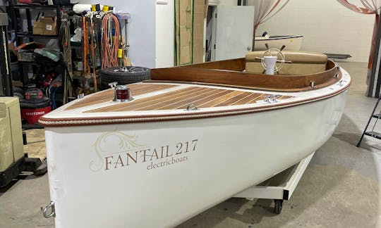 Electric Fantail 217 Boat on Lake Hopatcong