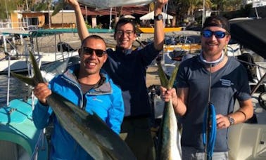 23ft Super Panga Boat fishing and spearfishing In La Paz